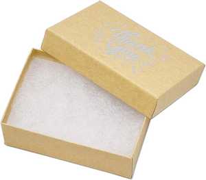 Cajas de Regalo de Papel Kraft con Logotipo Personalizado, con Tapa y Relleno de Algodón, Caja de Embalaje para Joyería Marrón - Product Image 2