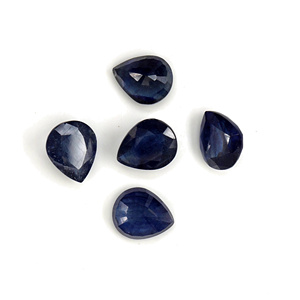 Saphirs bleus naturels de Bangkok, taille poire calibrée 9x11mm, pierres précieuses de saphir bleu naturel facettées pour la création de bijoux - Product Image 5