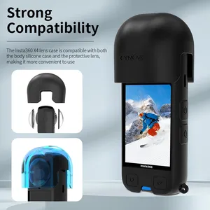 Capuchon d'objectif en silicone pour Insta360 X4 housse de protection à capuche pour Insta360 X4 accessoires de caméra de sport d'<span class=keywords><strong>action</strong></span> - Product Image 6