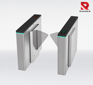 Torniquete de entrada de alta velocidad con barrera de solapa elegante y eficiente, sistema de entrada seguro de diseño moderno, proveedor de Malasia - Product Image 1