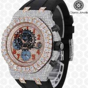 Reloj de Diamantes de Lujo Charm Jewell, Caja de Acero Inoxidable, Correa de Acero Inoxidable, Movimiento Mecánico Analógico, Cristal de 42 mm, 10 Bar - Product Image 6