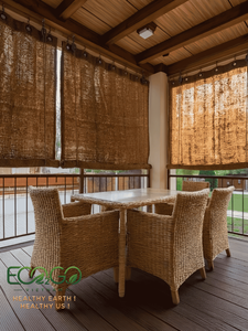 Persiana Enrollable Exterior Personalizada Resistente al Viento, de Fibra de Coco Natural, con Polea, Protección Solar, Resistente a la Intemperie, para Balcón, Resort y Cafetería - Product Image 5