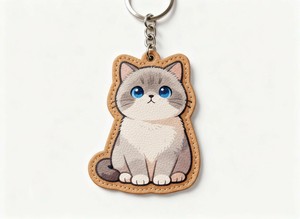 พวงกุญแจลายเซ็นการ์ตูนพิมพ์ UV หนัง PU ด้านเดียวแบบกำหนดเอง - Product Image 6