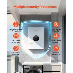 Inverter Solare Ibrido 6000W 48V 120V/240V Bifase con Regolatore Solare MPPT 120A Onda Sinusoidale Pura a Bassa Frequenza - Product Image 6