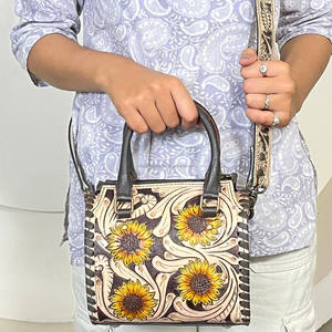 Bolso de Mano Pequeño de Cuero Vacuno de Alta Calidad, Hecho a Mano, para Mujer, Ideal para Gimnasio, Fin de Semana, Viajes y Equipaje - Product Image 4