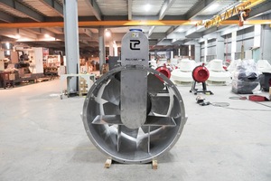 Ventilador axial de uso industrial con certificación CE APL-8-9I, accionamiento por correa, tubo de acero inoxidable, diámetro de aspas de 15 a 60 pulgadas - Product Image 3