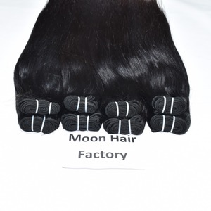 มัดผมมนุษย์ตรง10นิ้วสีดำแบบถักทอแบบนุ่มสีธรรมชาติเหมาะสำหรับร้านเสริมสวยงานปาร์ตี้และใช้ในชีวิตประจำวันจากอินเดีย - Product Image 1