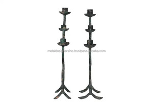 Bougeoir Vintage en Fer Forgé avec Vagues Noires Rustiques Designs Bougeoir Décoratif en Métal pour la Maison Cadeaux de Noël - Product Image 3