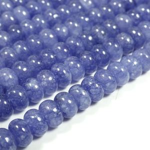 AAA Tanzanite Quartz Smooth Rondelle Gemstone Beads 8MM Loose Quartz <b>Stone</b> Beads For Jewelry Making Wholesale Bulk Gemstone - Product Image 4