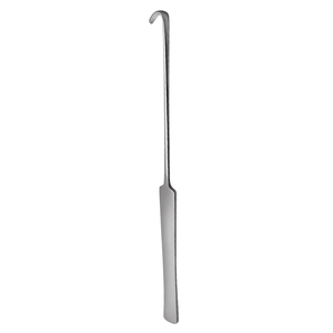 Spay Snook <b>Hook</b> 8 Inch Curved Veterinary Spay Instrument 5–6mm Blunt Tip Flat Handle Stainless Steel Animal Surgery Tool - Product Image 3