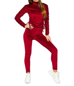 Double Stitched Durable Sportswear Anti Shrink Soft Texture <b>Jogging</b> <b>Suit</b> Reliable Quality Velvet Track <b>Suit</b> - Product Image 1