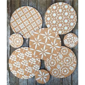 Posavasos de madera personalizados al por mayor con logotipo, de alta calidad, de 10 cm, de madera de roble, antideslizantes, cortados con láser, para el hogar, hoteles y restaurantes. - Product Image 6