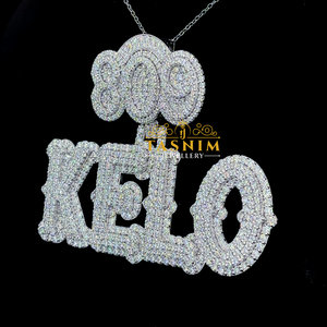 Colgante de moissanita Iced Out 809 KELO de oro rosa, estilo Hip Hop, con diseño de mono y micro pavé, para colgar en la bolsa de compras, para hombre - Product Image 3