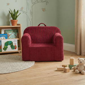 Canapé moderne pour enfants, chaise pour tout-petits en mousse compressée, confortable, entièrement en mousse, tissu en velours côtelé, pour chambre à coucher et école. - Product Image 2