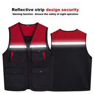 Chaleco de Seguridad Reflectante de Alta Visibilidad con Múltiples Bolsillos y Logotipo Personalizado, Chaleco de Trabajo Resistente para Fotografía, Pesca y Uso al Aire Libre - Product Image 4