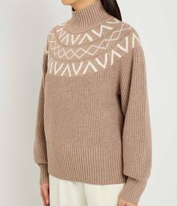 Pull en tricot côtelé pour femme - Pull d'hiver à rayures verticales - Tricot doux et élastique pour femme - Respirant - Product Image 2