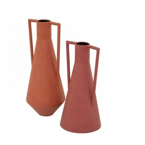 High Quality Decorative Metal Table Vase with Handle Modern Table Vase Metal Table Vase Home Office Living Room Decor - Product Image 3