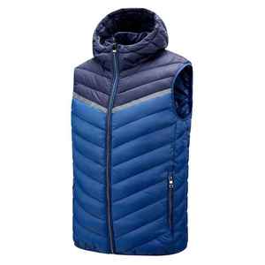 Wholesale High Quality <b>Men</b> Winter Warm Lightweight Cotton <b>Vest</b> with Hood Sleeveless Casual Outerwear New Style - Product Image 1
