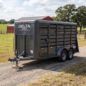 รถพ่วงบรรทุกสัตว์ Delta 500ES รุ่นพรีเมียม คุณภาพสูง ราคาดีที่สุด พร้อมกันชนแบบ Heavy Duty โครงสร้างแข็งแรงพิเศษ สำหรับใช้งานในฟาร์ม (OEM) - Product Image 1