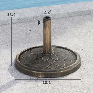 Base per Ombrellone da Patio in Resina Resistente da 26 Libbre per Pali da 1.3'/1.5'/1.9' per Uso Ristorazione - Product Image 3