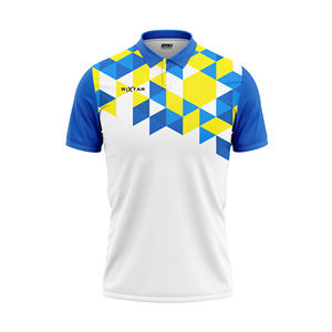 Ensembles de polos personnalisés imprimés, respirants, sans coutures, en Spandex/Polyester, anti-transpiration, séchage rapide, extensibles dans quatre directions, par sublimation - Product Image 3