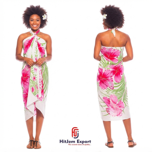 Luxury Custom Tahitian Pareo <b>Beach</b> Sarong Tropical Wrap Fiji Bora Bora OEM ODM Customized Manufacturing Service Provider - Product Image 3