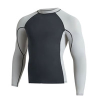Rashguard pour homme de haute qualité en Spandex/Polyester, manches longues, respirant, confortable, écologique, anti-plis
