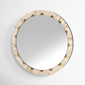 Belladec Handmade Modern Design Ivory <b>Frame</b> Round Bone Inlay Wall Decor Mirror Best Seller for Home Decor - Product Image 2