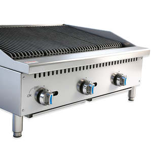 Parrilla de Carbón para Encimera de 36'' a Gas Natural (GN)/Propano, Parrilla de Encimera, Parrilla de Hierro Fundido Resistente, Parrilla para Restaurante - Product Image 3
