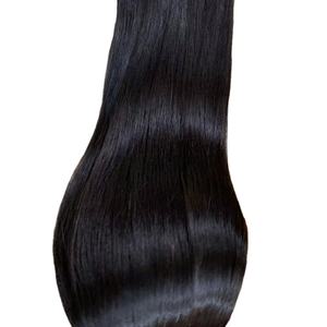 ¡Venta al por mayor de máquina vietnamita de doble trama para extensiones de cabello humano Remy de hueso recto tipo de cabello ruso! - Product Image 1