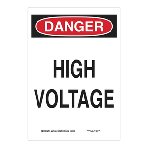 Panneau de signalisation de danger de haute tension Brady pour les zones à risque électrique intérieures et extérieures - Product Image 2