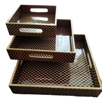 Plateau de service en MDF tendance de qualité supérieure, fabriqué à la main pour la maison, l'hôtel, le restaurant - Décoration de table à manger