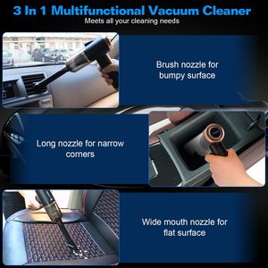 Aspirapolvere Portatile Senza Fili 3 in 1 con Luce LED, 120W 9000PA, Pieghevole e Ricaricabile per Auto e Casa - Product Image 3