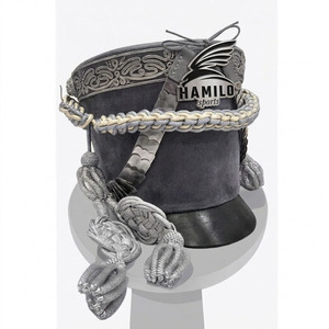Sombrero shako clásico de lana que ofrece una estructura cómoda y un diseño histórico atractivo para músicos. Sombreros shako en venta. - Product Image 3