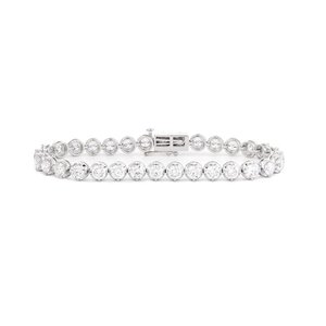 Women Luxury Moissanite Diamond Chain Link Bracelet 925 Sterling Silver Elegant Jewelry Gift - Product Image 1