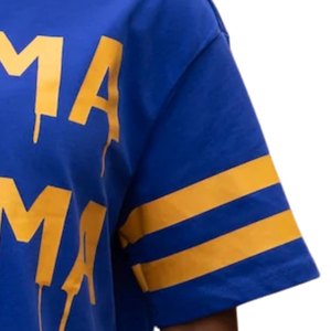 เสื้อยืด Sigma Gamma Rho Boxy Drip สำหรับผู้หญิง สีน้ำเงินทอง ทรงโอเวอร์ไซส์ ลายกราฟิกสมาคมนักศึกษากรีก สไตล์ลำลองแนวสตรีทแวร์ - Product Image 5