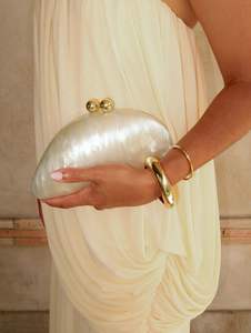 Woman Wooden Fancy Clutch Bag for Wedding Clutch <b>Handbag</b> Resin by Crafts Galore Geometric <b>Bridal</b> Clutch Ladies Resin Crafts - Product Image 3