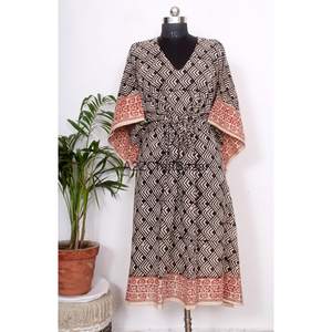 ชุดนอนผ้าฝ้าย 100% สำหรับผู้หญิง ดีไซน์ทันสมัย ลายสีสันสดใส ชุดคลุมอาบน้ำแบบยาวสำหรับฤดูร้อน - Product Image 4