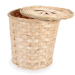 Eco-friendly <b>bamboo</b> bin container competitive price garbage bins lidded <b>baskets</b> for home storage - Product Image 2