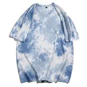 Camiseta Tie Dye 100% Algodón al por Mayor para Hombre, con Logotipo Personalizado Impreso, Etiqueta y Bordado, Diseño Gráfico Simple, Corte Holgado - Product Image 3