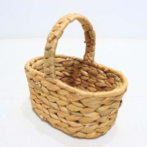 Cesta de Regalo Tejida de Jacinto de Agua Natural Rústico con Asa, Ecológica, Ligera, Organizador de Almacenamiento para Picnic - Product Image 4