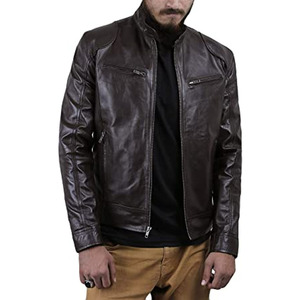 Chaqueta personalizable para hombre Chaqueta de moto de cuero personalizable Chaqueta de moto ajustada para hombre - Product Image 2