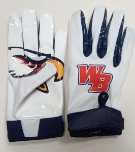 Custom Silicone <b>Printed</b> American Football <b>Gloves</b> Sticky Grip Adjustable Velcro Strap Adult Unisex Training Sports <b>Gloves</b> - Product Image 4