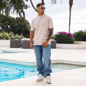 Jeans Daily Move pour garçons, effet usé, coupe régulière, décontractés, respirants, séchage rapide, écologiques, légers, tissu Spandex/Coton - Product Image 3