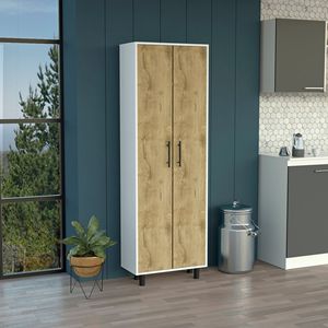 Armadio Multiuso Kenner a 5 Ripiani Bianco/Macadamia da Depot E Shop per Uso in Soggiorno - Product Image 1