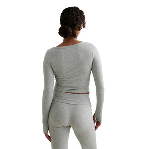 Haut court de yoga respirant et écologique pour femme, grande taille, à séchage rapide, anti-bactérien, avec logo personnalisé, en Spandex/Nylon - Product Image 3