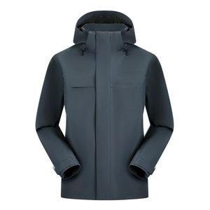 เสื้อแจ็คเก็ตกันหนาวผู้ชายคุณภาพพรีเมียม กันน้ำ ระบายอากาศได้ดี มีฮู้ด ทรงหลวม ไหล่ตก สีพื้น ขายดี แฟชั่นใหม่ - Product Image 1