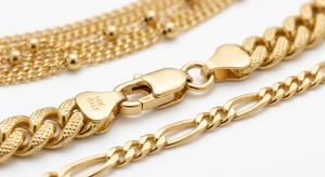 Cadena Cubana Chapada en Oro, Collar Figaro, Joyería de Moda Unisex para Hombres y Mujeres - Product Image 3