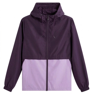<b>Men's</b> Hooded Windproof <b>Jacket</b> Color Blocking Zipper Closure Casual Autumn Polyester Outerwear - Product Image 5