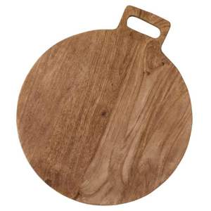 Tabla de cortar grande de madera natural para cocina, para cortar y preparar alimentos, superficie de madera gruesa y duradera - Product Image 5